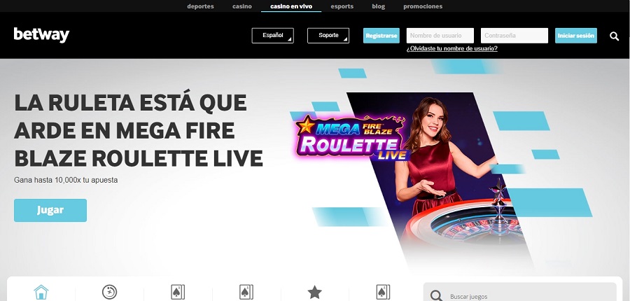 Casino en vivo de Betway Mexico