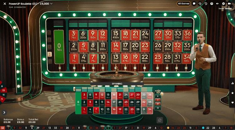 Strendus Casino en vivo Power Up Roulette.