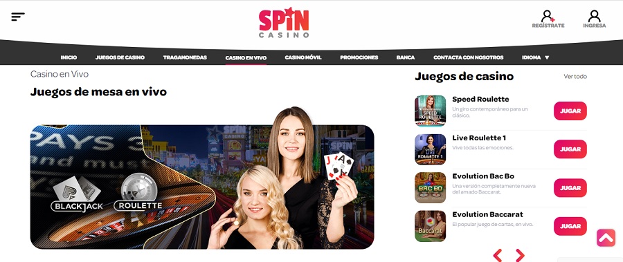 registrarse en spin