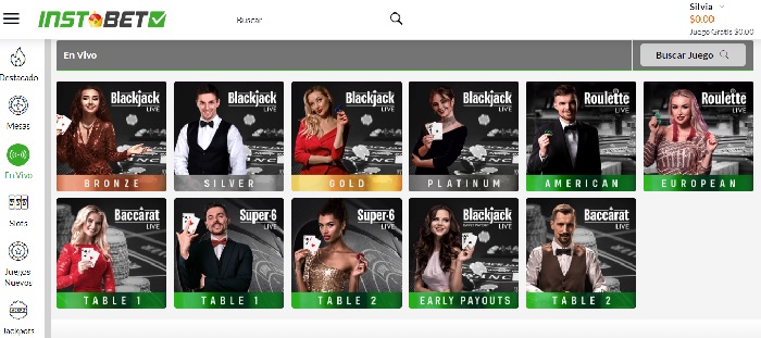 Blackjack en Instabet