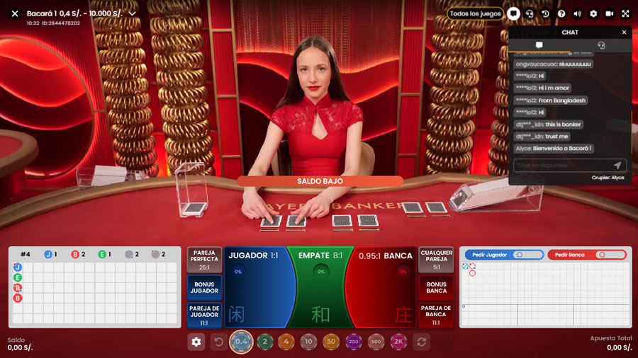 Playuzu casino en vivo baccarat