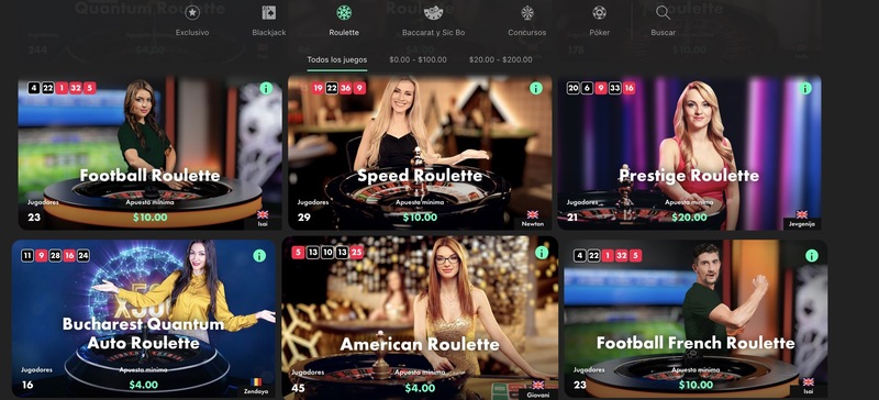 Ruleta en Bet365 en vivo