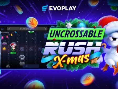 Uncrossable Rush X-mas: el juego festivo de Evoplay que prueba tus reflejos